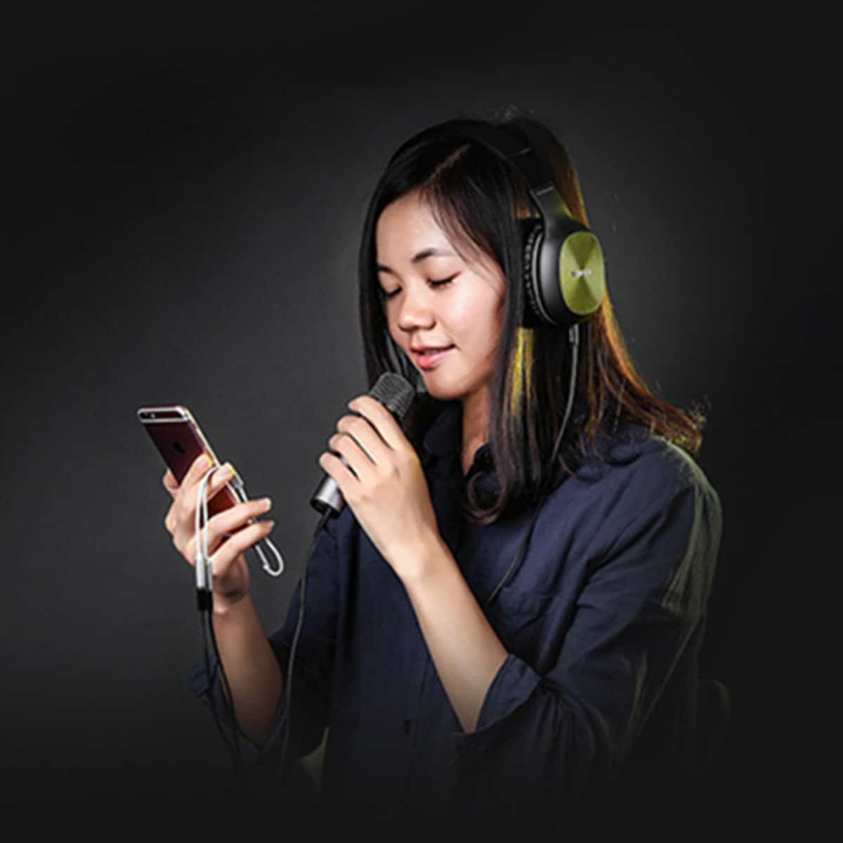 Ugreen cable cable headphone splitter mini jack 3.5 mm - 2 x mini jack 3.5 mm (microphone + stereo output) Μαύρο (AV141) - Image 5