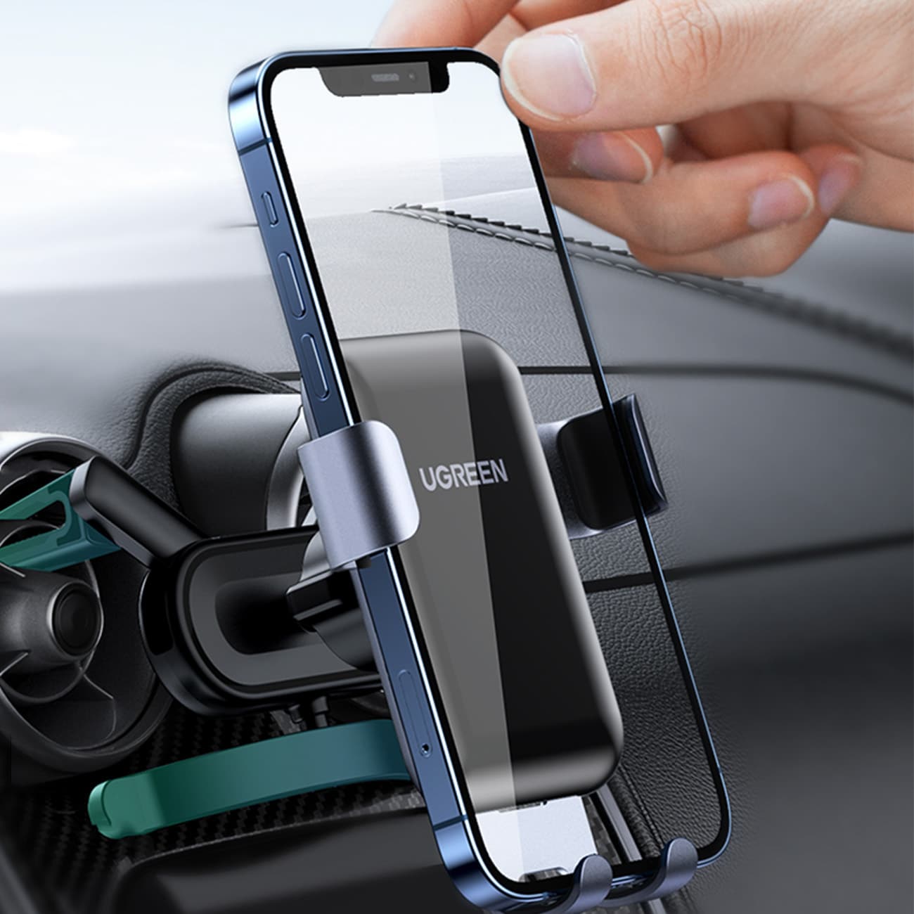 Ugreen gravitational car holder for turbine air vent Γκρί (LP274) - Image 3