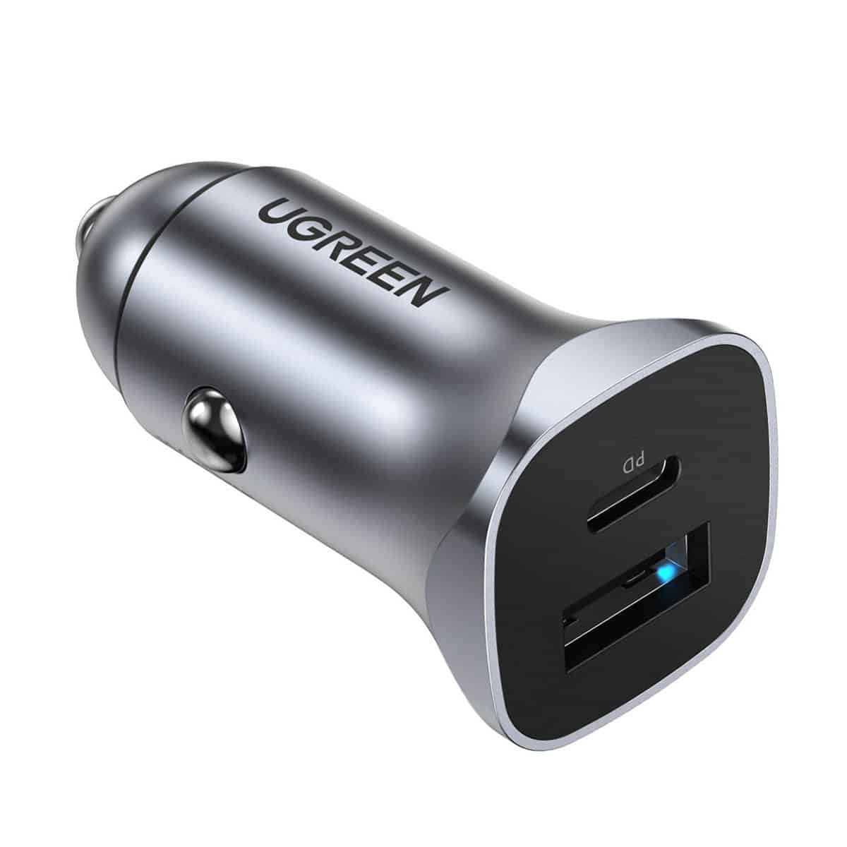 Ugreen fast car charger USB-A / USB-C 30W PD PPS Γκρί (CD130) - Image 6