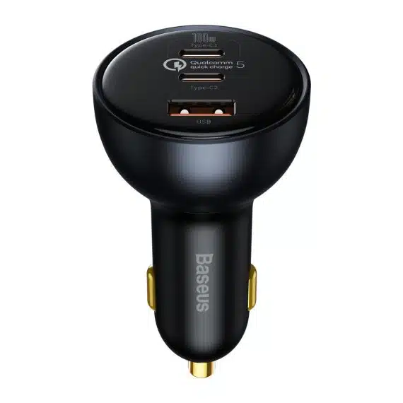 Baseus fast car charger USB / USB Type C 160W PPS Quick Charge 5 PD Γκρί (TZCCZM-0G)