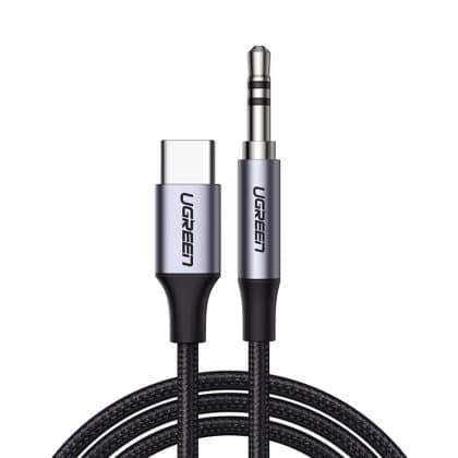 Ugreen cable USB C - mini jack 3.5mm 1m Γκρί (AV143)
