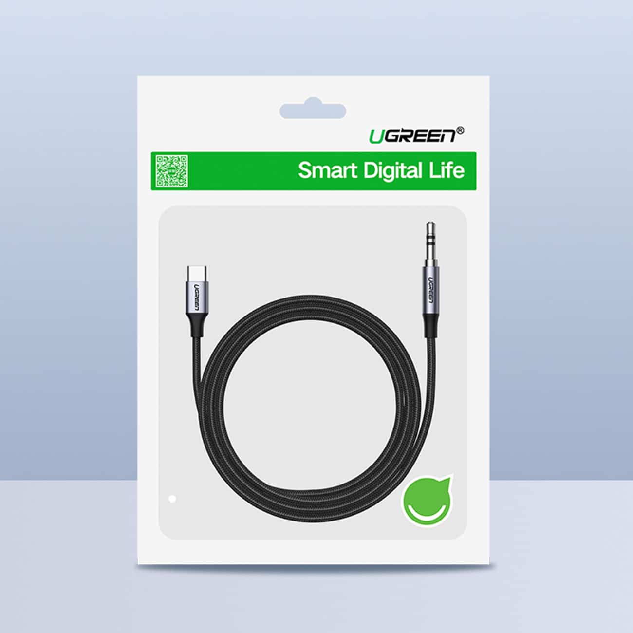 Ugreen cable USB C - mini jack 3.5mm 1m Γκρί (AV143) - Image 5