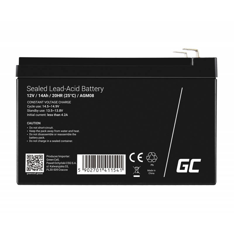 Rechargeable battery AGM 12V 14Ah Maintenancefree for UPS ALARM - Image 2
