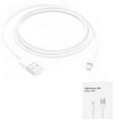 Apple cable USB-A - Lightning 2m Λευκό (MD819)
