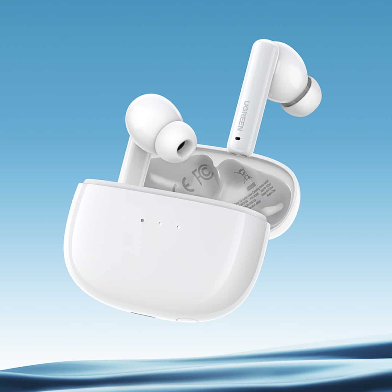 Ugreen HiTune T3 Active WS106 Wireless Bluetooth 5.2 TWS ANC Headphones - Λευκό - Image 2