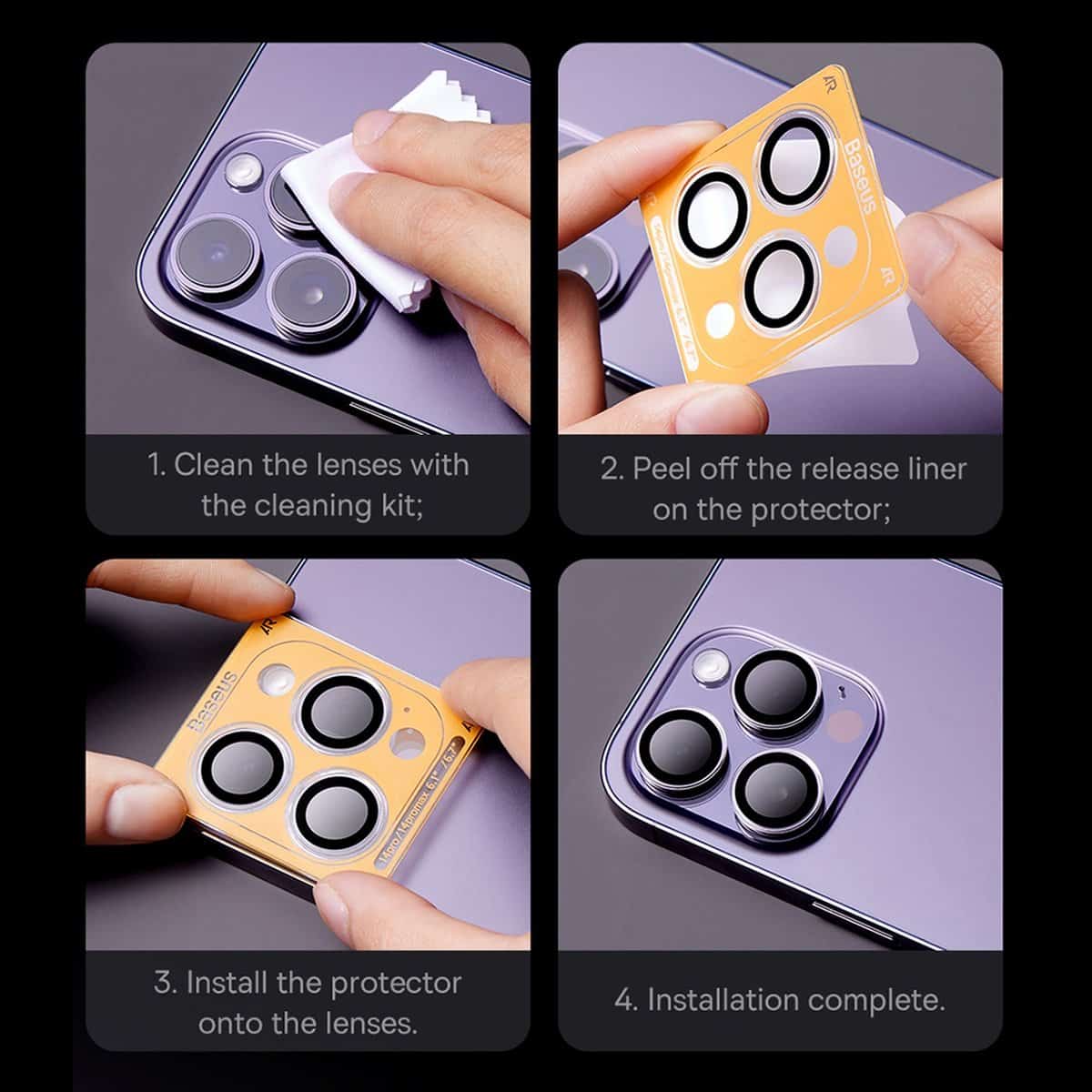 Camera Glass for iPhone 13 Pro Max / 13 Pro Baseus Camera Glass - Image 16