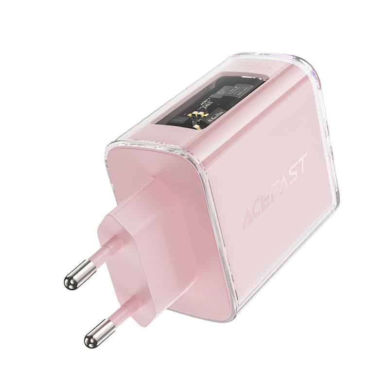 Acefast charger GaN 65W 3 ports (1xUSB, 2xUSB C) Μώβ (A45) - Image 6