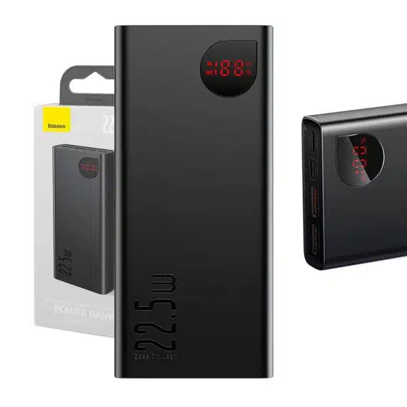 Baseus Adaman Metal Powerbank 20000mAh, 22.5W (Μαύρο)