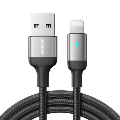 Joyroom cable USB - Lightning 2.4A A10 Series 1.2 m Μαύρο (S-UL012A10)