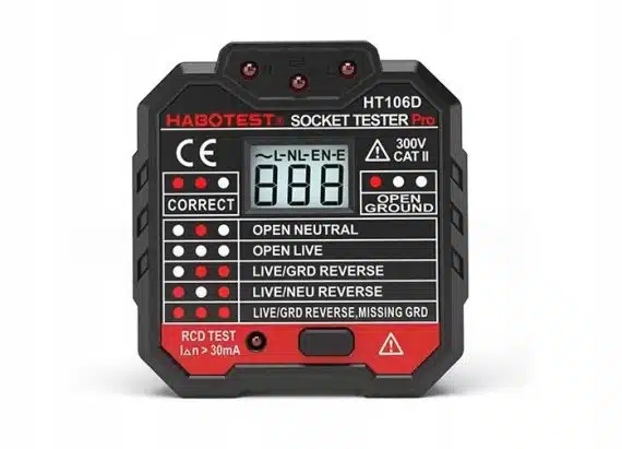 Habotest HT106D Δοκιμαστής υποδοχών με ψηφιακή οθόνη