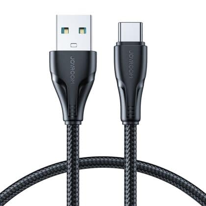 Joyroom USB - USB C 3A cable Surpass Series for fast charging and data transfer 1.2 m Μαύρο (S-UC027A11)