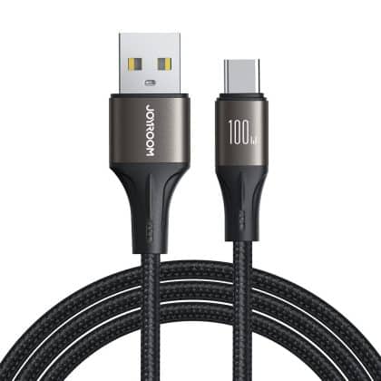 Joyroom Light-Speed ​​Series SA25-AC6 USB-A / USB-C Fast Transfer Καλώδιο 100W 1.2m (Μαύρο)