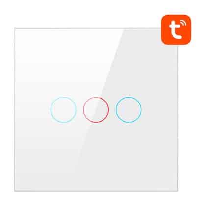 Smart Light Switch WiFi Avatto TS02-EU-W3 3 Way TUYA (Λευκό)