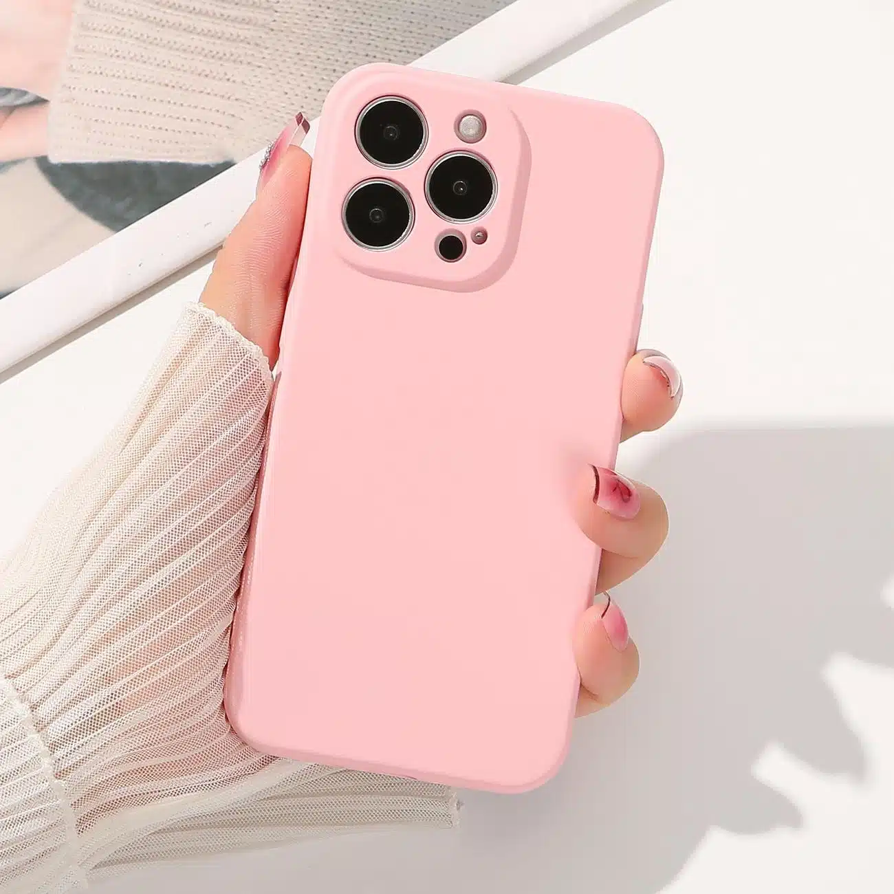 OEM Σειρά: Θήκη σιλικόνης - θήκη για Apple iPhone 14 Plus - Μπεζ - Image 9