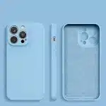 Θήκη σιλικόνης για iPhone 13 Pro Max κάλυμμα σιλικόνης ανοιχτό μωβ - Image 2
