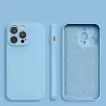 Silicone case for Samsung Galaxy S23+ silicone cover light blue - Image 2