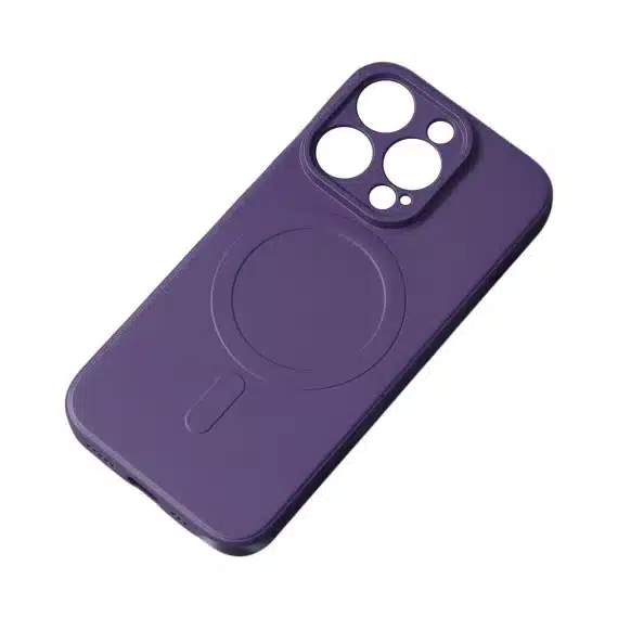 Θήκη σιλικόνης συμβατή με MagSafe για iPhone 15 Plus - Μωβ