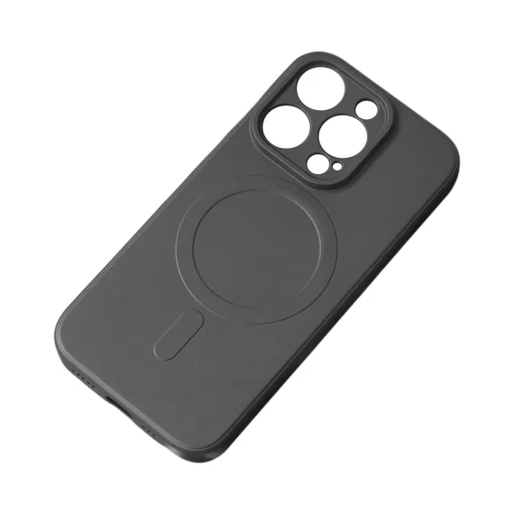 Θήκη σιλικόνης συμβατή με MagSafe για iPhone 15 Plus - Μαύρη
