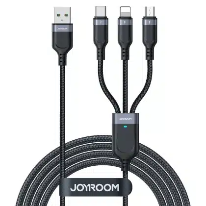 Joyroom Multi-Use Series 3-in-1 cable S-1T3018A18 Lightning USB-C micro USB 30 cm - Μαύρο