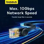 Baseus fast RJ45 network cable cat.7 10Gbps 2m flat (Μαύρο) - Image 13