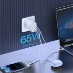 Baseus Cube Pro 65W GaN charger 2x USB-C USB-A - Λευκό - Image 10