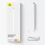 Baseus Smooth Writing 2 Overseas Edition stylus with active tip for iPad with USB-C cable and replaceable tip - Λευκό - Image 7