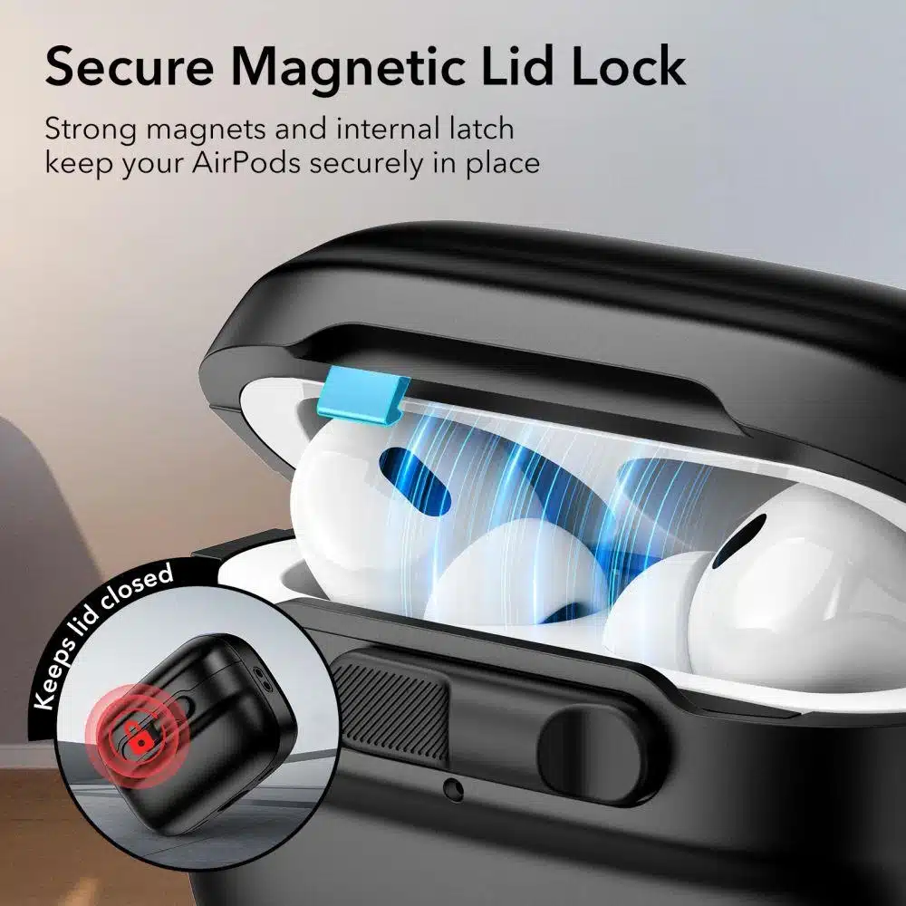 ESR Pulse Halolock Case with MagSafe for Apple AirPods Pro 1/2 - Μαύρο - Image 3