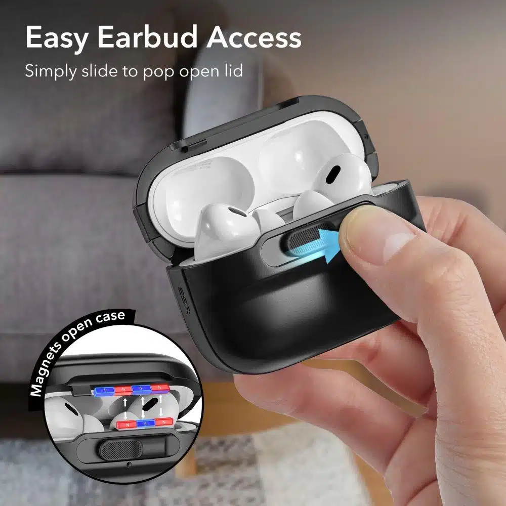 ESR Pulse Halolock Case with MagSafe for Apple AirPods Pro 1/2 - Μαύρο - Image 4