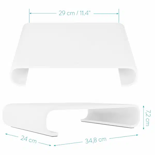 Navaris Ξύλινη Επιτραπέζια Βάση Οθόνης/Υπολογιστή (Καρυδιά Λευκό) - Image 4