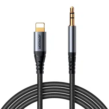 Joyroom stereo audio cable AUX 3.5 mm mini jack - Lightning for iPhone iPad 1.2m (Μαύρο) (SY-A06)