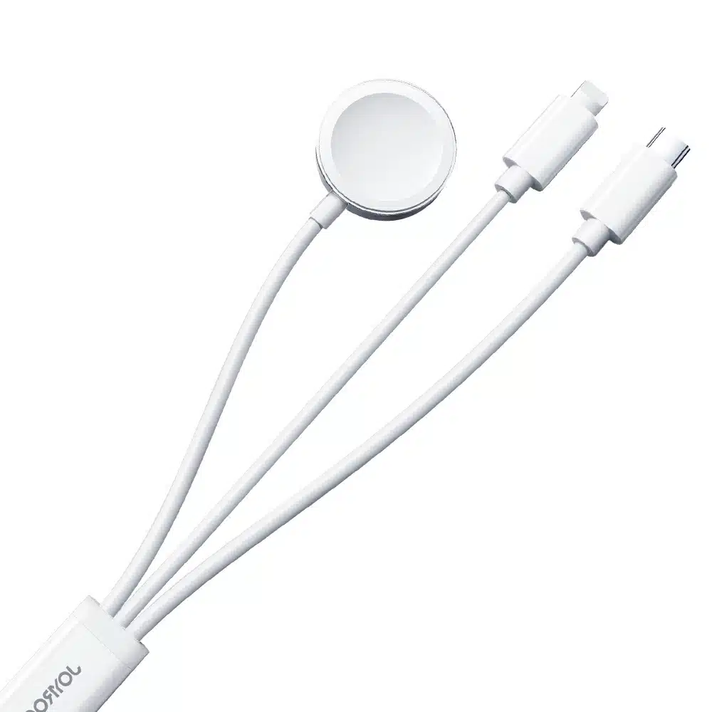 Joyroom 3-in-1 cable magnetic charger USB-A - Lightning/USB-C 1.2m (Λευκό) (S-IW008) - Image 4