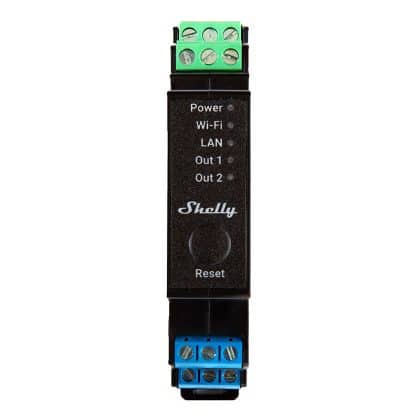 Shelly Pro 2PM DIN Rail Smart Switch with power metering, 2 channels