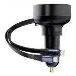 Baseus Enjoyment USB-A car charger with USB-C / Lightning 60W cable - Μαύρο - Image 4