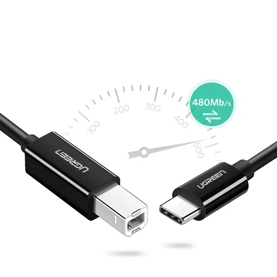 Ugreen καλώδιο USB-C 2.0 - USB-B 1m (Μαύρο) (US241) - Image 5