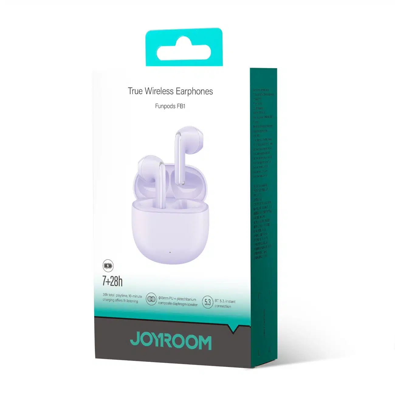 TWS Joyroom Funpods Series JR-FB1 Bluetooth 5.3 wireless headphones - Μώβ - Image 5