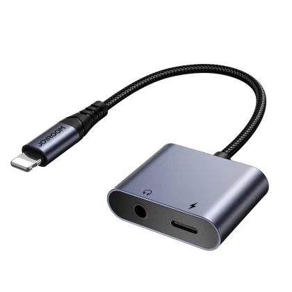 Joyroom SY-L01 Lightning to Lightning / 3.5 mm mini jack DAC adapter 2in1 - Μαύρο