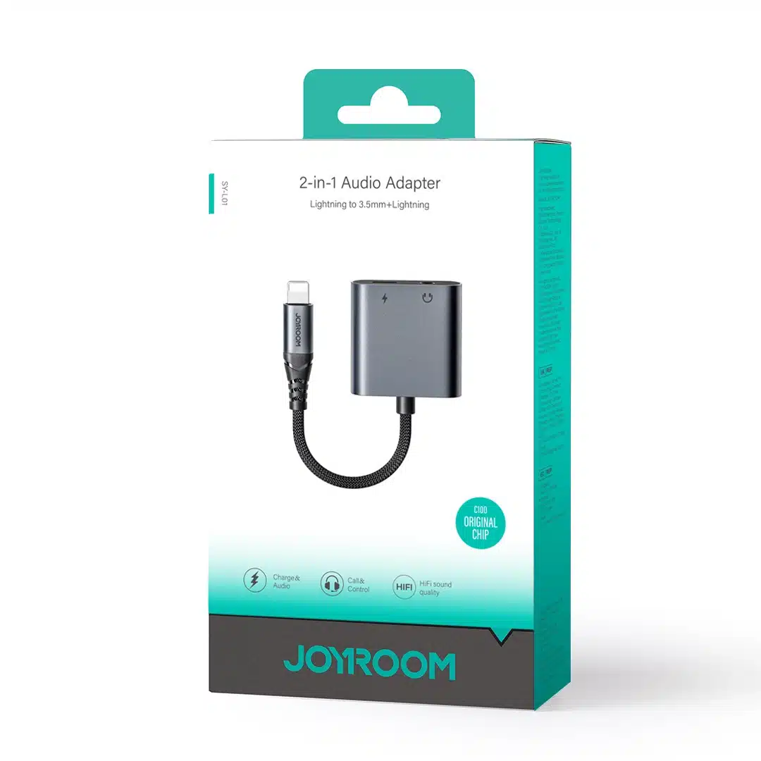 Joyroom SY-L01 Lightning to Lightning / 3.5 mm mini jack DAC adapter 2in1 - Μαύρο - Image 5
