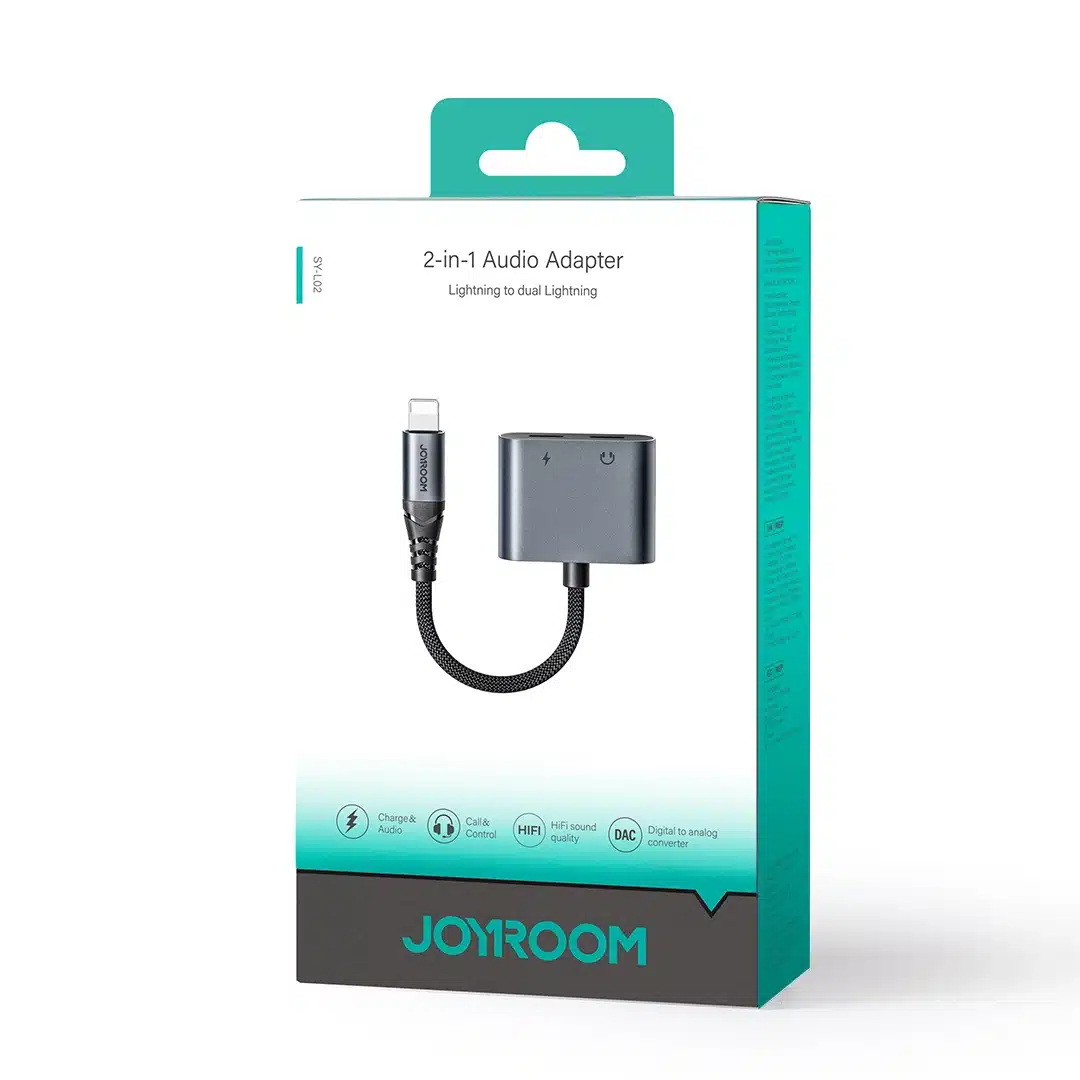 Joyroom SY-L02 Lightning to 2x Lightning DAC adapter 2in1 - Μαύρο - Image 5