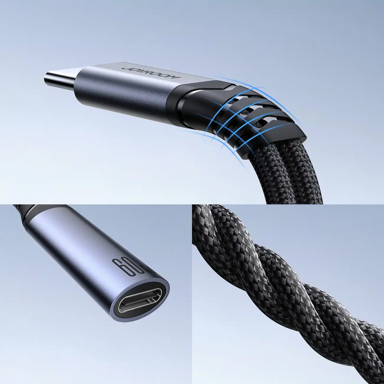 Joyroom SY-C03 USB-C to 2x USB-C 2in1 DAC adapter - Μαύρο - Image 4