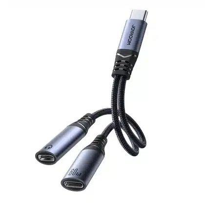 Joyroom SY-C03 USB-C to 2x USB-C 2in1 DAC adapter - Μαύρο