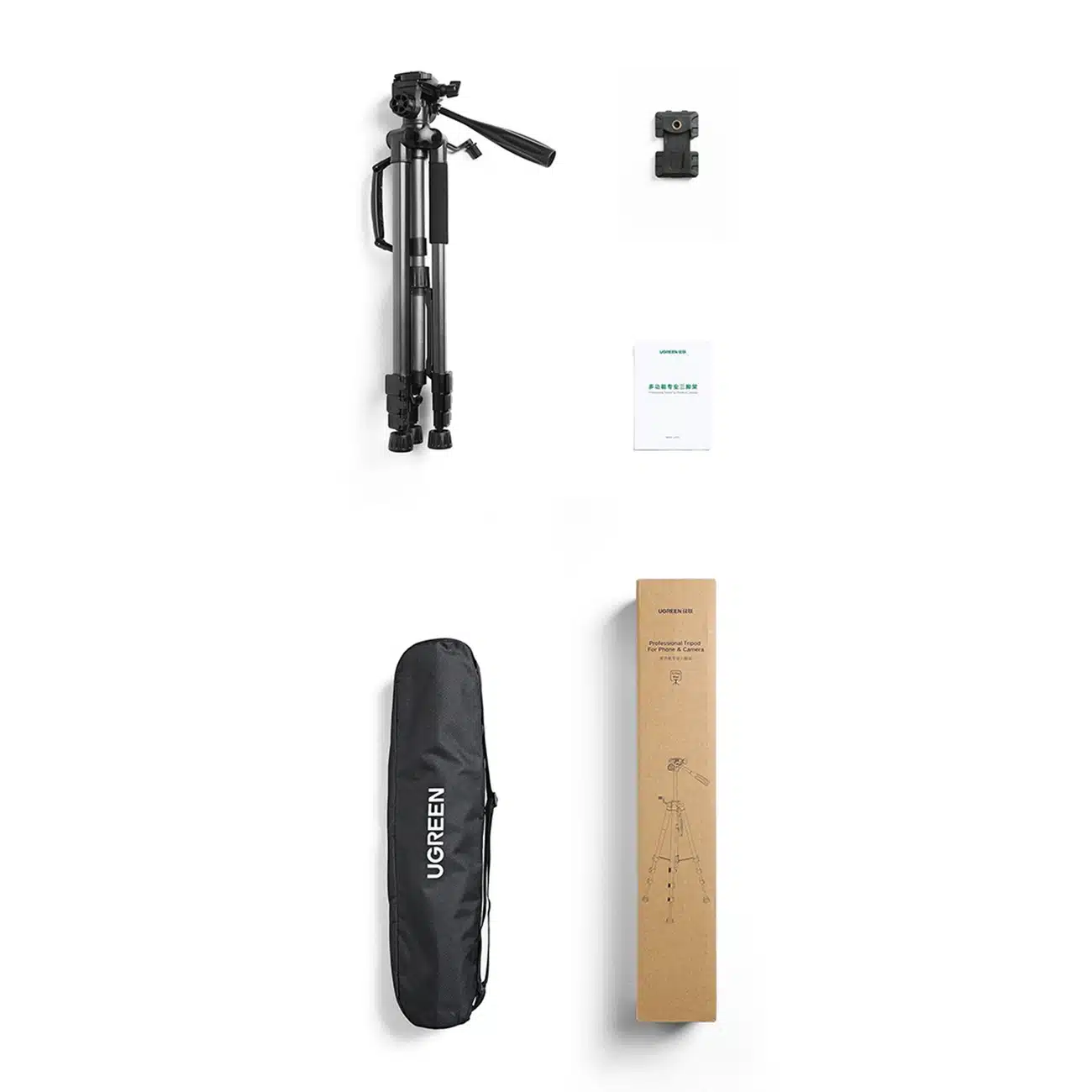 Ugreen LP661 Professional tripod for smartphones and cameras (Μαύρο/Γκρι) - Image 2