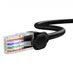 Baseus High Speed ​​Cat 5 RJ-45 Ethernet cable 1000Mb/s 1m round - Μαύρο - Image 4