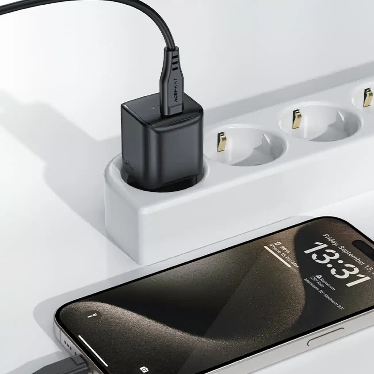 Acefast A73 Mini PD 20W GaN USB-C wall charger - Μαύρο - Image 2