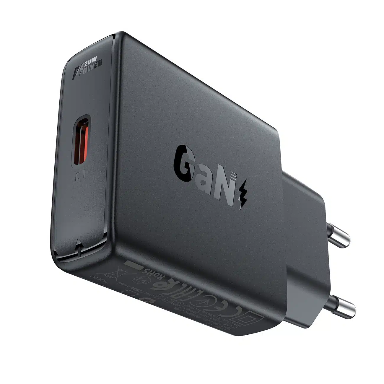 Acefast A65 PD 20W GaN USB-C wall charger - Μαύρο - Image 2