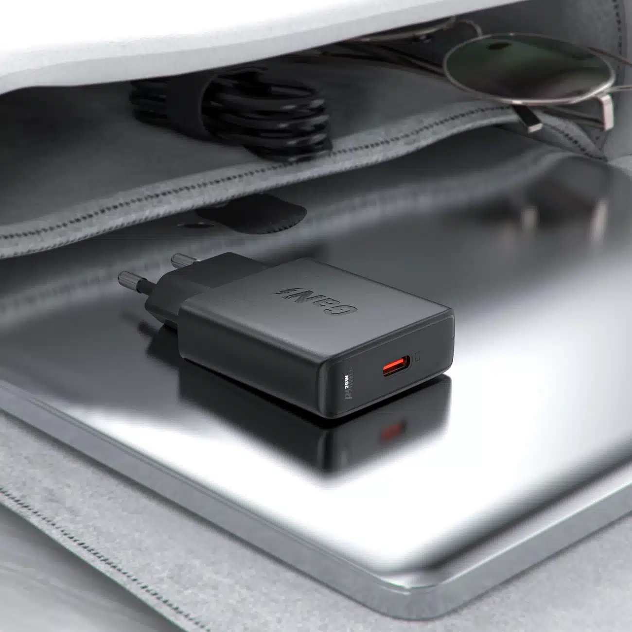 Acefast A65 PD 20W GaN USB-C wall charger - Μαύρο - Image 6