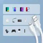 USB - micro USB cable Ugreen US289 0.5 m - Λευκό - Image 7