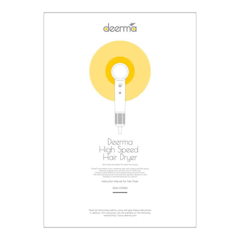 Hair Dryer Deerma DEM-CF50W (Ροζ) - Image 8