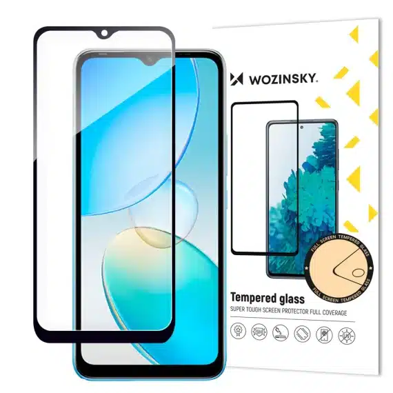 Wozinsky Full Glue Infinix Hot 12i Full Screen Tempered Glass with Frame Μαύρο (case friendly)
