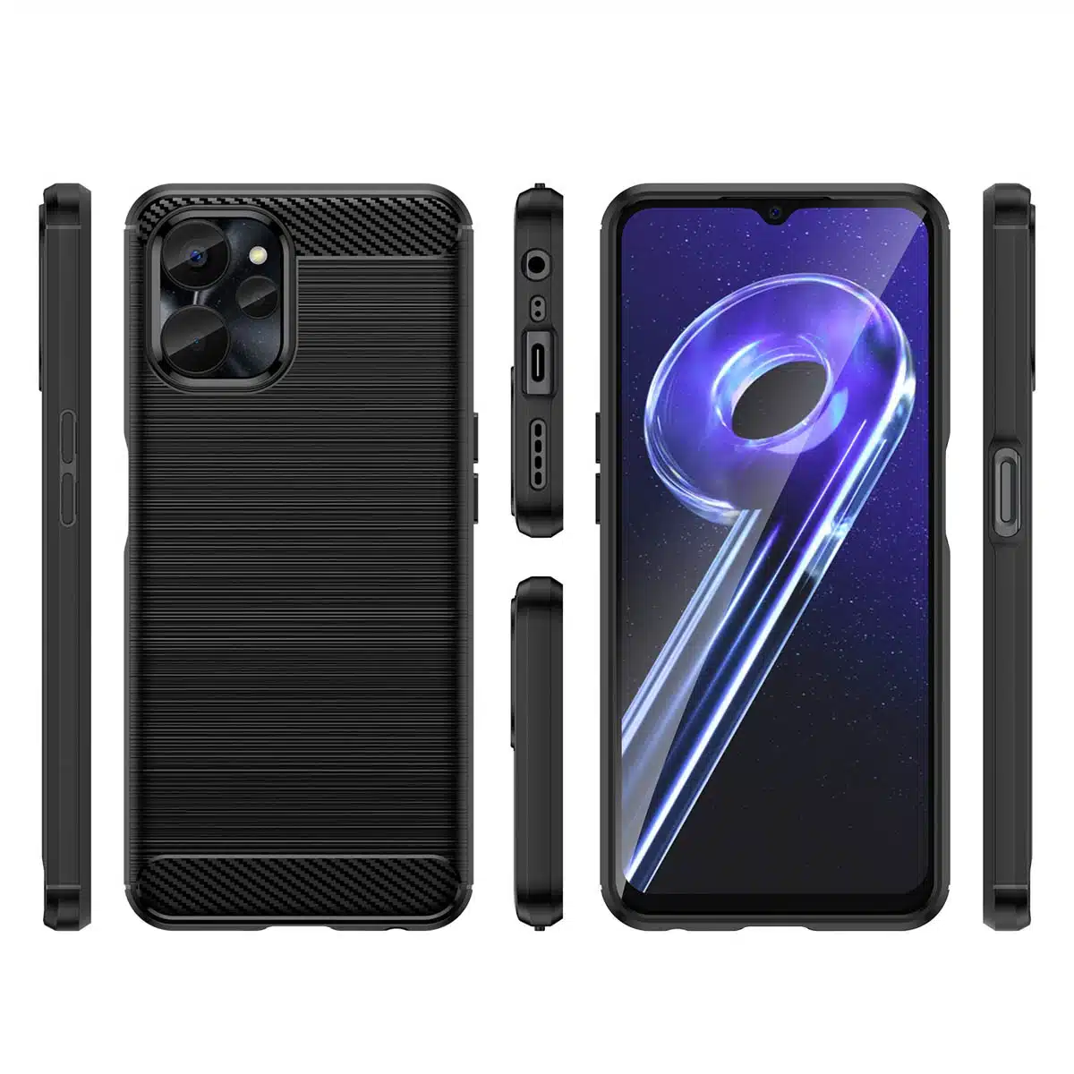OEM Carbon Case - θήκη για Realme 10 5G / 9i - Μαύρο - Image 3