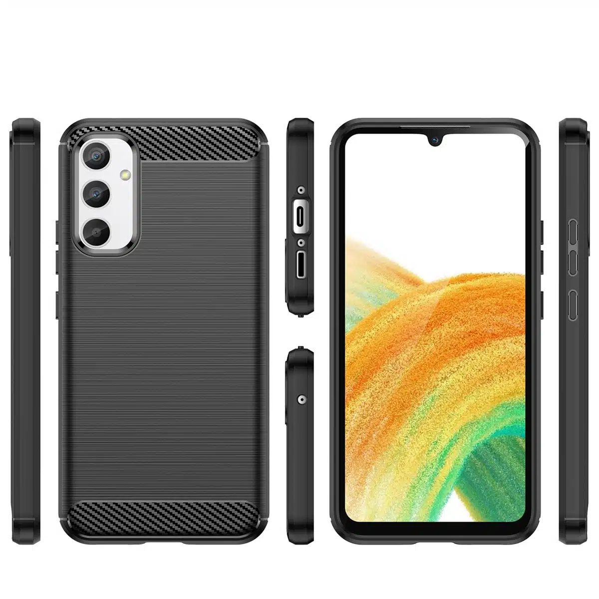 OEM Carbon Case - θήκη για Realme 10 Pro - Μαύρο - Image 2